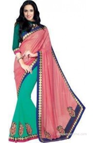 Hitansh Fashion Embriodered Fashion Georgette Sari